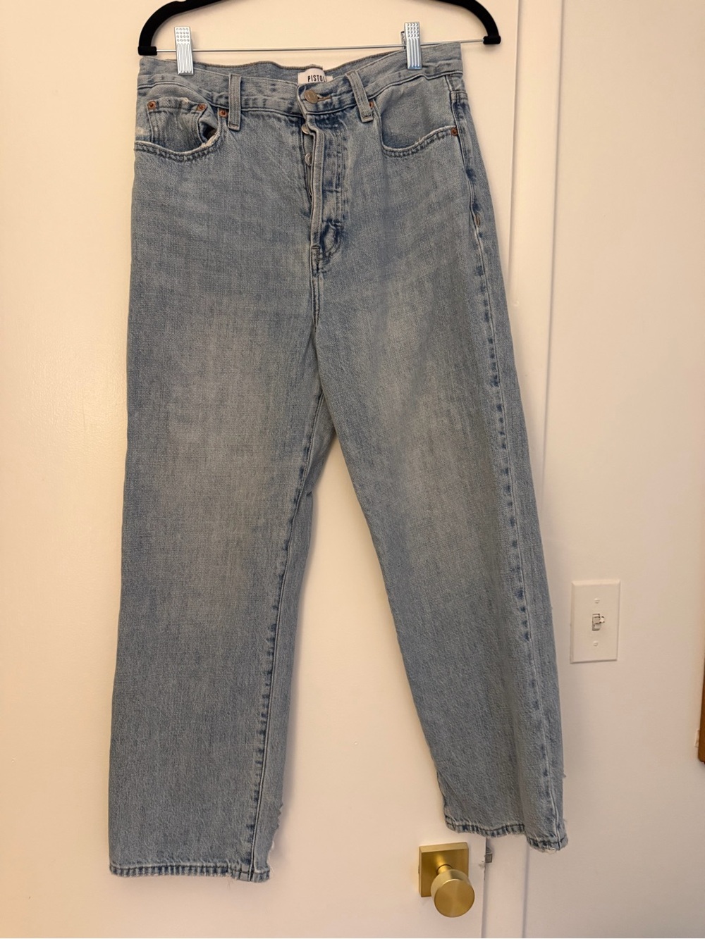 pistola Light Blue Straight Leg Women's Jeans
